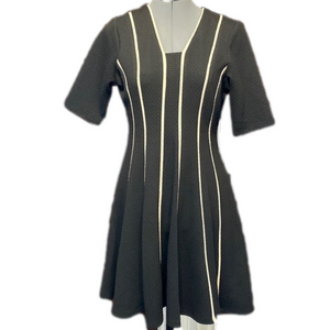 Julian Taylor short sleeve black dress.